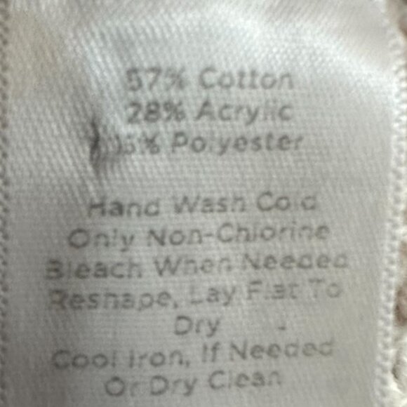 Talbots cream black Fair Isle cardigan soft cotton blend SzL - Picture 5 of 6